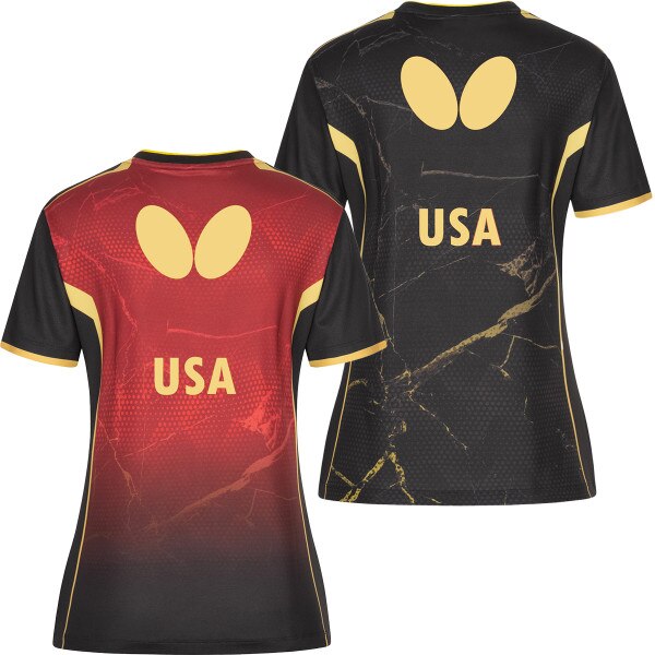 Butterfly Table Tennis 2024 Team USA Lady Shirt - Back